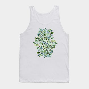 Seasonal branches and berries -  green and red Tank Top